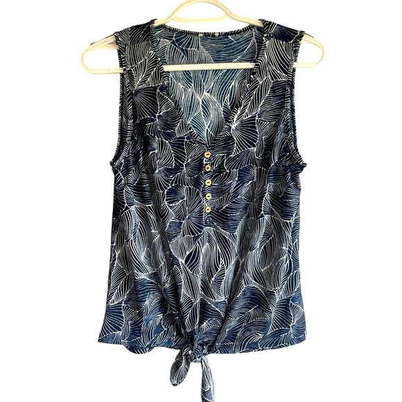 Delirious Tie Front Blouse - Picture 1 of 5